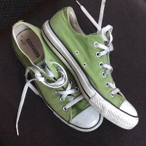 Green sneakers